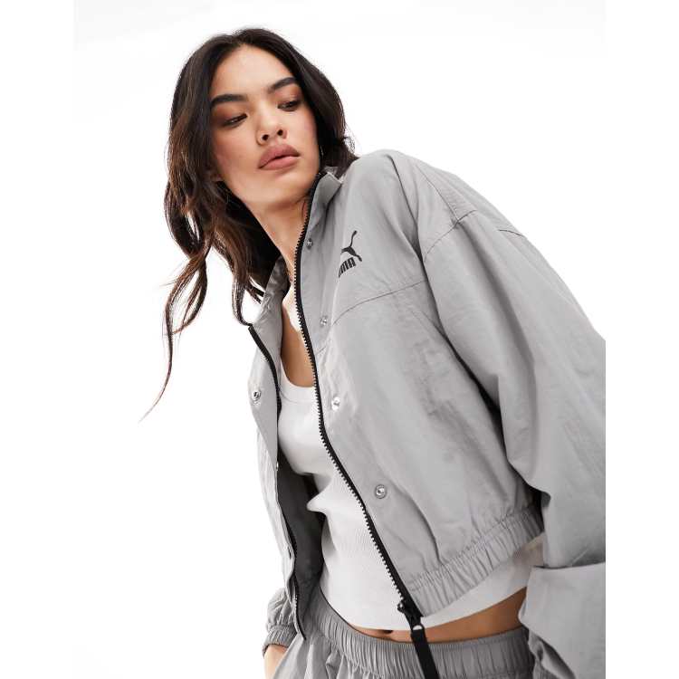 | jacket concrete woven Dare ASOS Puma in gray to cropped