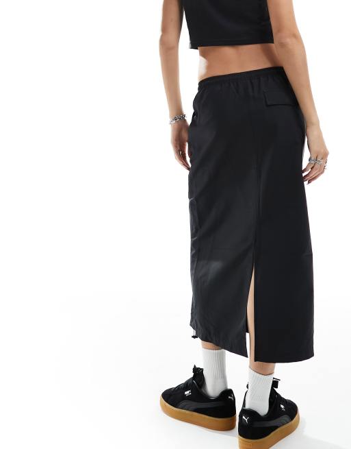PUMA – Dare To – Midi-Cargo-Rock aus Webstoff in Schwarz, 3 von 5