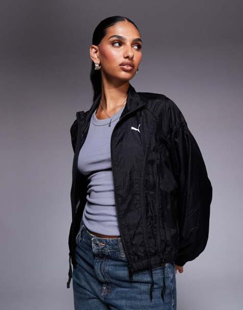 Puma Dare to oversized woven jacket in puma black - view 1