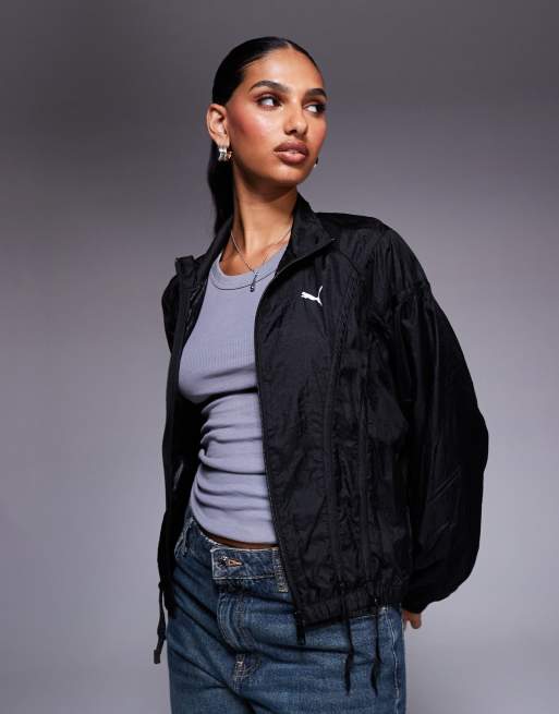 Puma Dare to oversized woven jacket in puma black