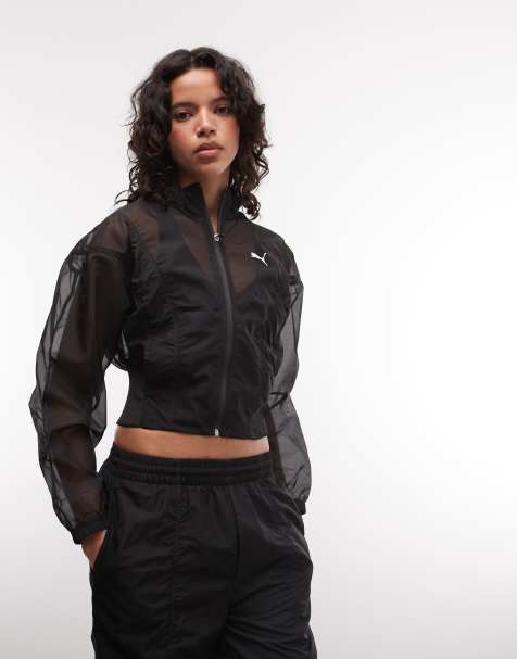 Puma Dare to oversized woven jacket in puma black - view 1