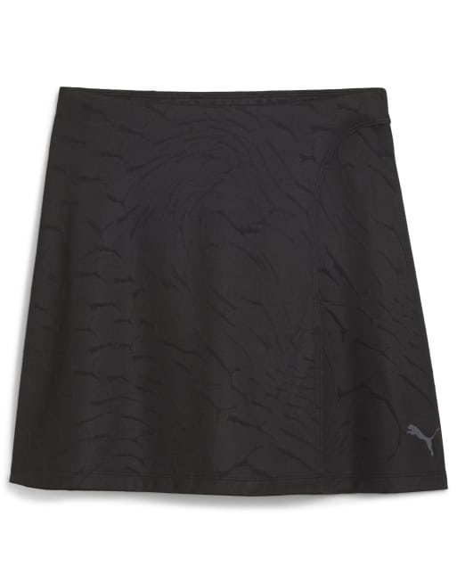 Puma Dare to raised texture skirt in puma black-aop