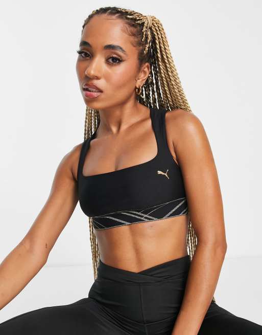 PUMA - Deco glam - Reggiseno sportivo a sostegno medio nero