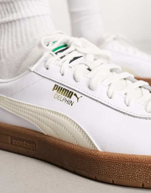 Puma blanche shop semelle marron