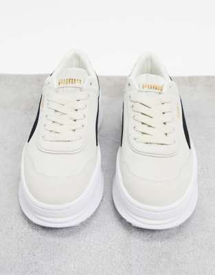 white suede puma sneakers