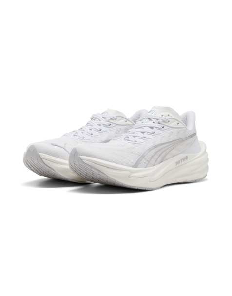Puma Deviate nitro 4 running shoes women in puma white-feather gray - view 1