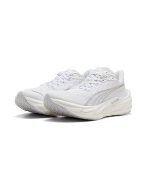 Puma Deviate nitro 4 running shoes women in puma white-feather gray