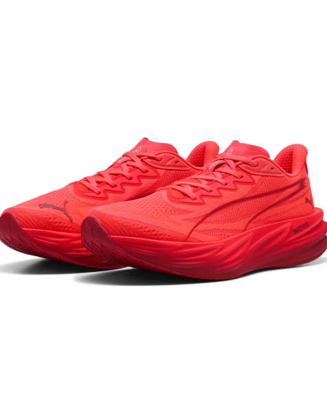 Puma Deviate pure nitro running shoes in ultra red-red rhythm - view 1