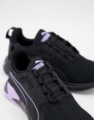 black and purple pumas