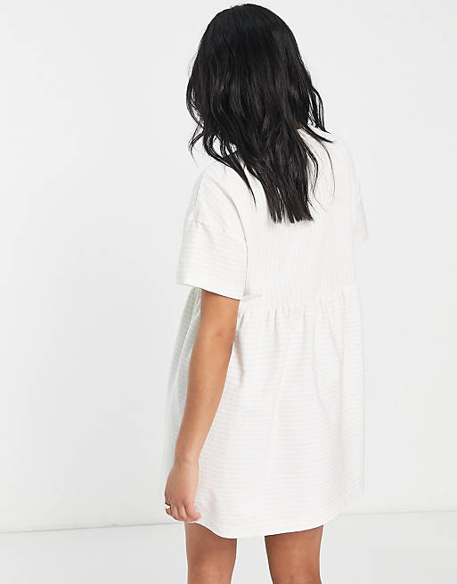 Downtown babydoll dress in and white stripe | ASOS
