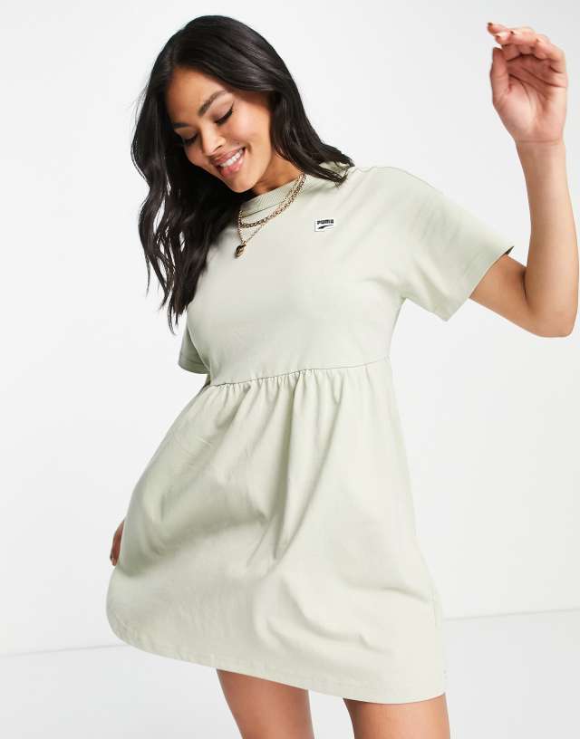 Puma Downtown babydoll dress in sage green