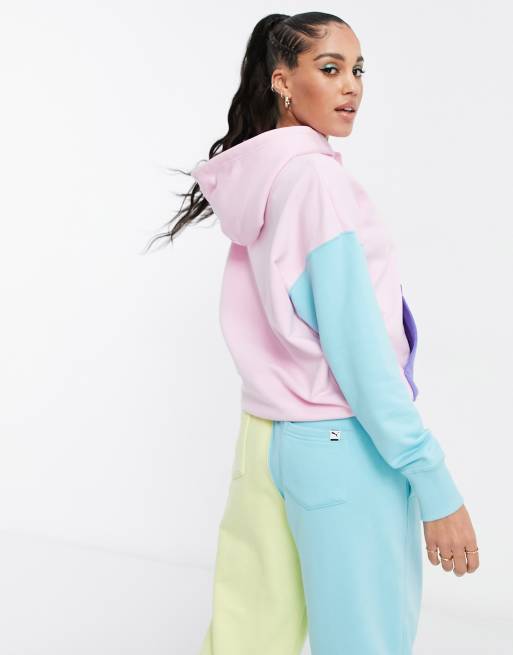 Asos color block discount hoodie