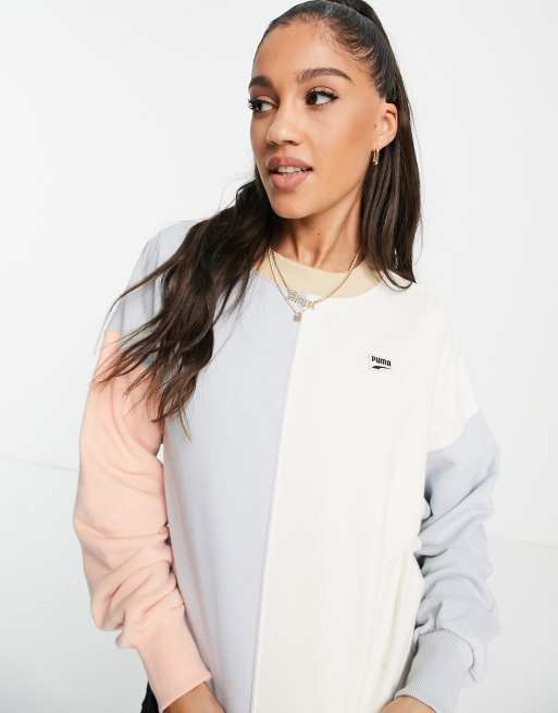 Puma color sale block sweatshirt