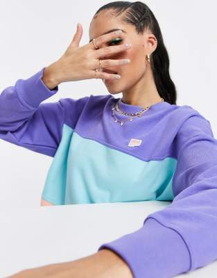 puma downtown colour block crew sweatshirt