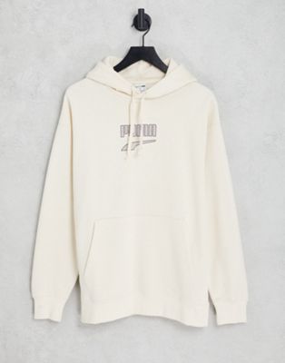 Puma Downtown logo hoodie in beige - ASOS Price Checker