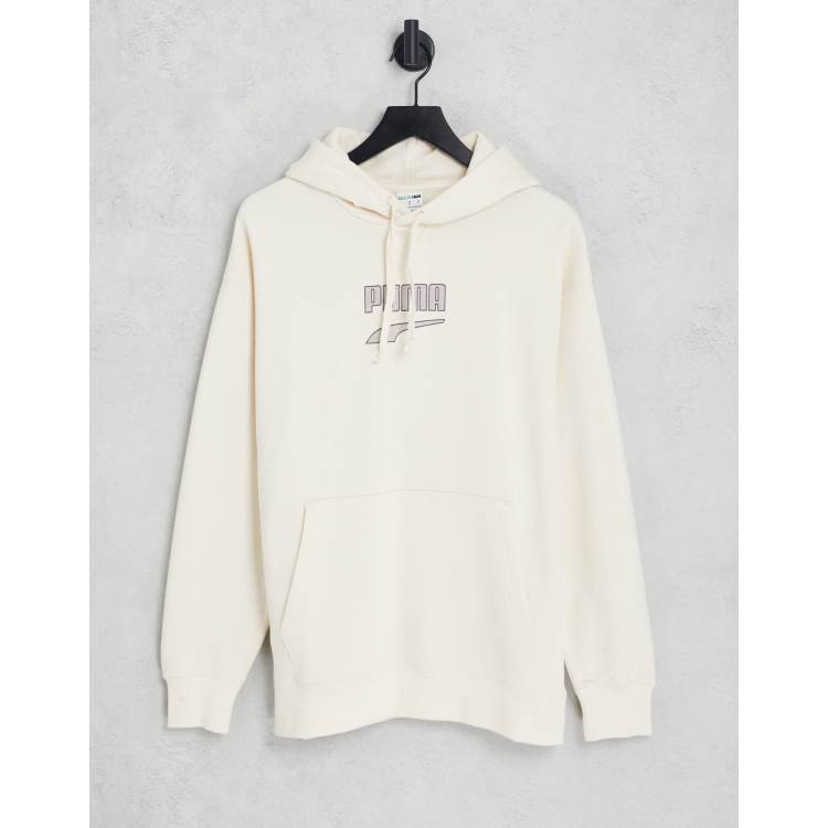 PUMA Downtown logo hoodie in off-white