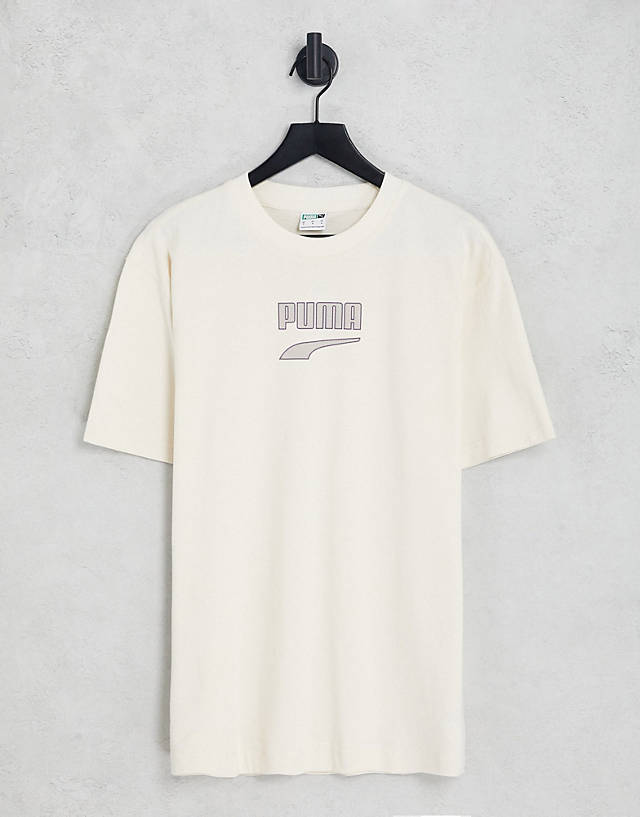 Puma - downtown logo t-shirt in off white