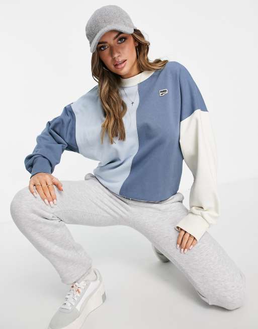 PUMA – Downtown – Niebieska bluza dresowa oversize