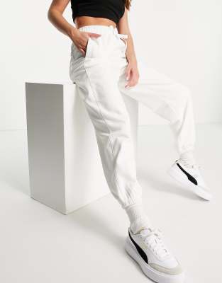 white oversized sweatpants