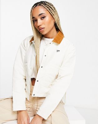Puma Downtown padded jacket in Pristine - ASOS Price Checker