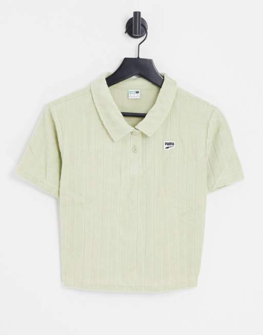 Puma - Downtown - Poloshirt van badstof in saliegroen