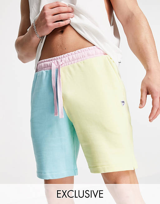 Puma Downtown shorts in colour block  exclusive to ASOS