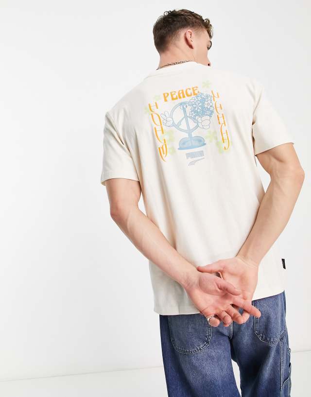 Puma Downtown t-shirt with print in off white