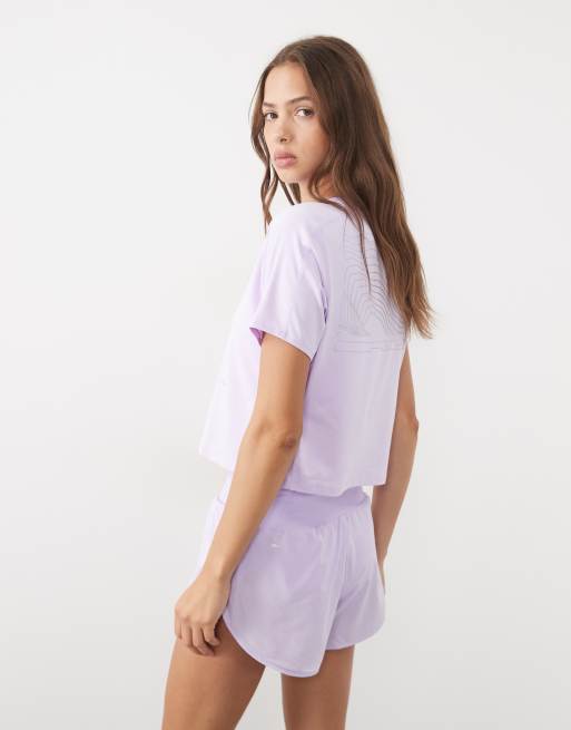 Puma Dreamrun drycell running 3" shorts in purple, 5 of 5