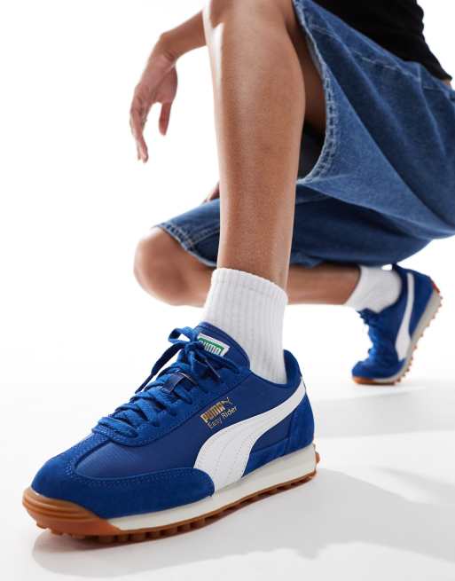 PUMA – Easy Rider – Blå sneakers i vintagestil