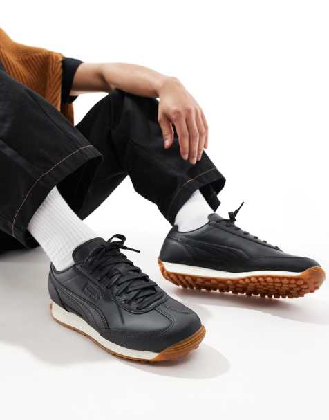 PUMA Easy Rider leather sneakers in black - view 1