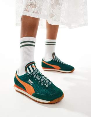 PUMA Easy Rider Supertifo sneakers in green and orange ASOS