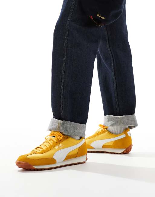 PUMA Easy Rider vintage sneakers in yellow and white, 5 of 5