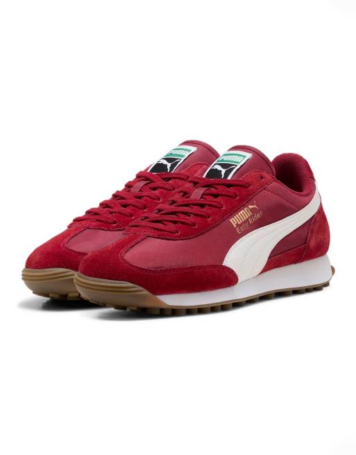 Puma Easy rider vintage trainers in dark red