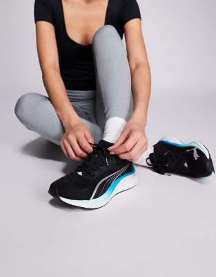 PUMA - Electrify Nitro 4 - Sneaker in Schwarz und Türkis-Blau