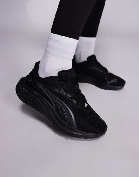 Puma Electrify Nitro 4 trainers in triple black - view 1
