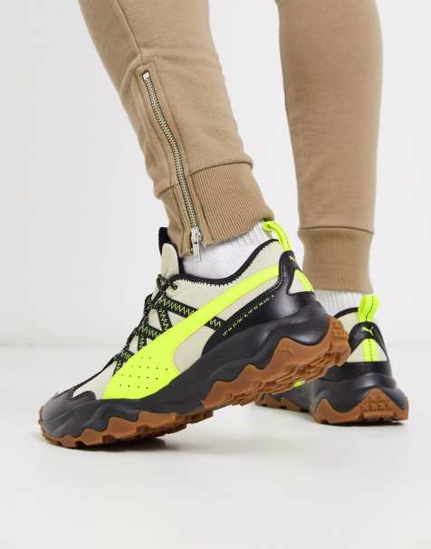 Puma Ember Trail trainers in black & stone - view 1