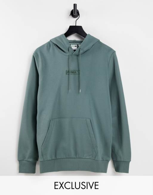 Puma emboidered logo hoodie in washed khaki Exclusive to ASOS ASOS