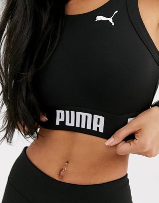Puma exclusive to ASOS glam bra in purple, ASOS