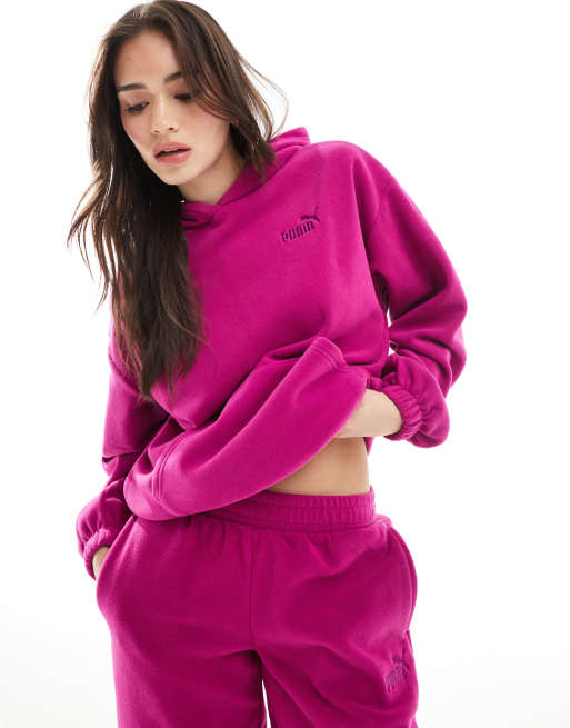 Puma Ess elevated hoodie in magenta gleam