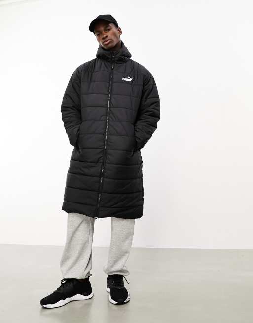 Puma ESS hooded padded coat in black