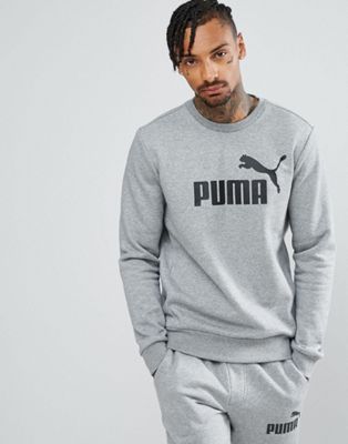 Puma ESS No.1 Crew Neck Sweatshirt In Gray 83825203 | ASOS