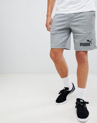 Puma ESS No.1 Sweat Shorts In Gray 