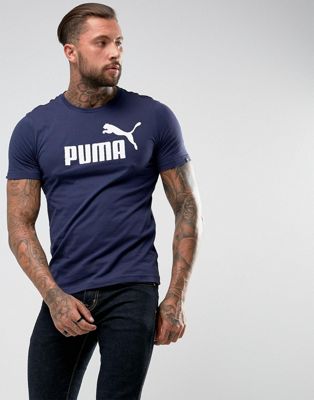 Puma ESS No.1 T-Shirt In Navy 83824106 | ASOS
