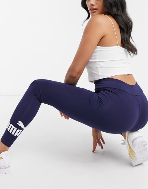 Puma essential logo leggings in navy