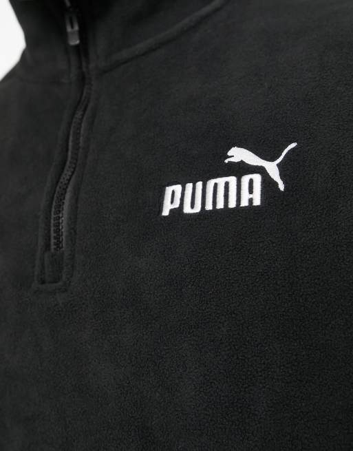 Puma essentials quarter zip best sale top mens