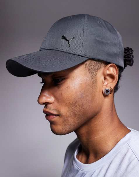 PUMA – Essentials – Baseballkappe in Grau mit PUMA-Katze aus Metall - view 1