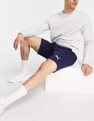 Puma Essentials cat logo 10 inch shorts in navy - ASOS Price Checker