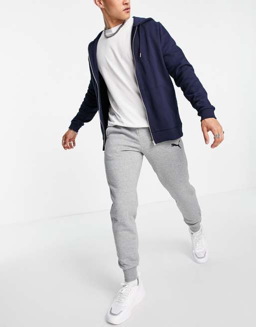 Puma Essentials cat logo joggers in grey, 4 of 4