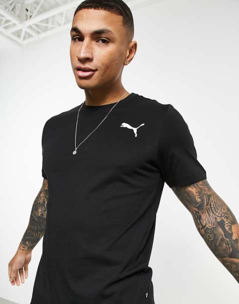 Puma Essentials cat logo t-shirt in all black - view 1
