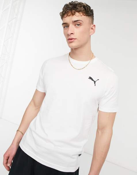 Puma Essentials cat logo t-shirt in all white - view 1